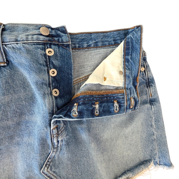 Madewell Rigid Denim Relaxed Mini Skirt in Rosehill Wash Size 30 - Picture 7 of 14